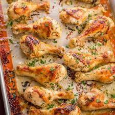 baked en legs with garlic and