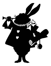 Silhouette Alice In Wonderland Clip Art Black And White Alice In Wonderland Rabbit Wall Laptop Caravan Mirror Door Vinyl Sticker Decal Alice In Wonderland Silhouette Rabbit Silhouette Alice In Wonderland Rabbit