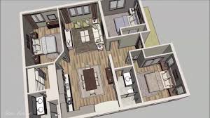 See more ideas about house plans, small house plans, house floor plans. 3d House Plan 10x12m With 3 Bedrooms 2 Bath And Large Kitchen House Design Photos Home Design Plans House Plans