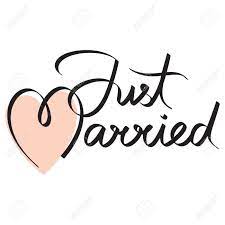 Just Married Hand Lettering Calligraphy Headline Hand Lettering Just Married Sign Just Married