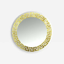 David marshall signed art deco wall mirror 1985, art deco collectible style 1980's asymmetrical mirror, hollywood regency style mirror marvinshall. David Marshall Greek Key Mirror By David Marshall