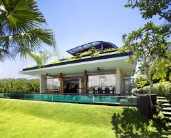 This singapore house built for a family who needs fresh air and wind experience. Green Roof Architecture Singapore Style