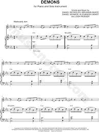 Klaviernoten zum ausdrucken kostenlos : Imagine Dragons Demons Piano Accompaniment Sheet Music In Eb Major Transposable Download Print Sku Mn0127180