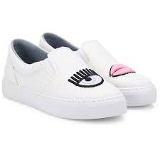 Chiara Ferragni Flirting Lips Glitter Skate Sneakers 15 900 Dop Liked On Polyvore Featuring Girly Shoes Sneakers White Slip On Shoes White Slip On Sneakers