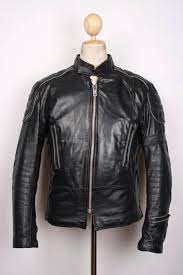 Vintage 60s Brimaco Padded Leather Cafe Racer Jacket Motorcycle Size 40 Cafe Racer Clothing Cafe Racer Jacket Jackets
