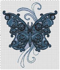 236 x 159 14 count: Blue Steampunk Heart Cross Stitch Pattern Instant Download Pdf Cross Stitch Projects Ideas Cross Stitch Xstitch Patterns