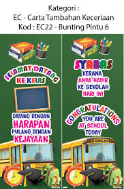 Dalam kelas online worksheet for tahun 3. Ec22 2pcs Bunting Keceriaan Pintu Kelas Selamat Datang Dan Tahniah Hadir Ke Sekolah