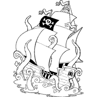 Kraken sea monster coloring pages. Kraken Attacks Coloring Pages Surfnetkids