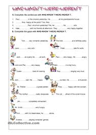 Was Were Exercises 2nd Grade Worksheets Exercise Teaching Jobs