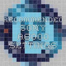 Recommended Sony A6000 Settings Sony Photography Sony Camera Sony A6000