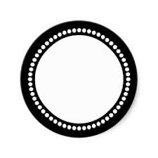 Black And White Dots Border Circle Border Stickers Circle Border Sticker Designs Clip Art Borders Clip Art Sticker Design