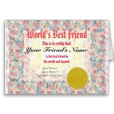 Custom greeting cards from the ups store. Make A World S Best Friend Certificate Card Zazzle Com In 2021 Mother S Day Greeting Cards Cards Custom Greeting Cards