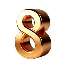Beautiful Number Eight 8 Written With Gold, Beautiful, Number, Eight PNG  Transparent Image and Clipart for Free Download