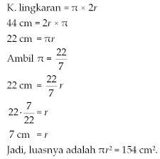Rumus luas lingkaran (lengkap ) + contoh soal dan pembahasan. Keliling Sebuah Lingkaran 44 Cm Hitunglah Luas Brainly Co Id