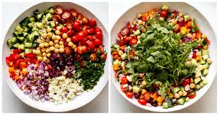 Greek Chickpea Salad Two Easy Steps Little Broken