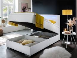 Stauraum bett 120×200 300203 bett 120×200 mit stauraum genial bett. Boxspringbett 120 X 200 Cm Weiss Bettkasten Led Las Vegas 0130000501