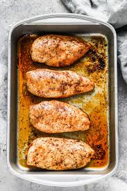 Baked chicken breast is easy, juicy and ready with 5 minutes of prep. Baked Chicken Breast Easy And Juicy Wellplated Com