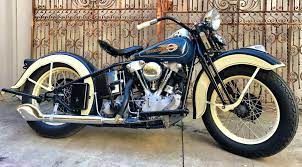 Blue And Cream 1936 Harley Davidson Knucklehead El Built By Wheels Through Time Curator Dale Walksler Harley Davidson Old Harley Davidson Harley Davidson Bikes