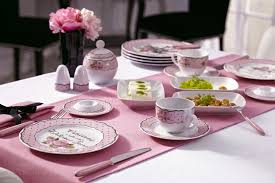 Rosy Breakfast Set Porcelain 33 Pieces 6 Pieces Service Plate 6 Pieces Tea Cup 6 Pieces Tea Cup Saucer 6 Pieces Eggcup Yemek Takimi Yemek Takimlari Mutfak