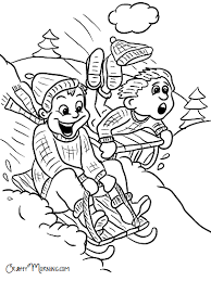A sled is a vehicle to slide over snow and ice. Free Printable Winter Coloring Pages For Kids Crafty Morning
