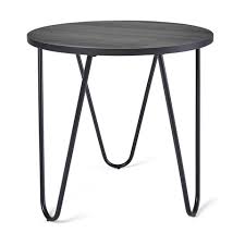 Round black metal nightstand legs and heels. Round Side Table Kmart