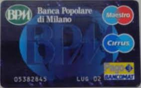 Tutto su banca popolare di milano. Bank Card Bpm World Banca Popolare Di Milano Italy Col It Ms 0019