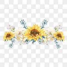 Rose Flower Sunflower Border Hand Drawn Watercolor Illustration Element Watercolor Clipart Sunflower Rose Flower Png Transparent Clipart Image And Psd File F Sunflower Illustration Rose Illustration Watercolor Flowers
