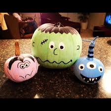 Cute Painted Pumpkin Monsters Halloween Crafts Pumpkin Decorating Halloween Fun