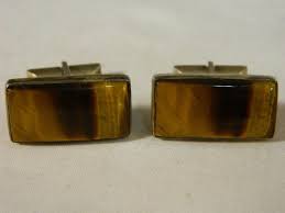 Tiger Eye Cuff Links Vintage 1960s Mens Cuff Links Brown Gemstone Cufflinks Large Stone Gold Plate Ov Gemstone Cufflinks Sterling Cufflinks Cufflinks Men