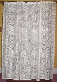 Stunning Vintage Net Floral Lace Shower Curtain Vintage Victorian Chic French Country Cottage Net Flora Lace Shower Curtains Curtains Fabric Shower Curtains