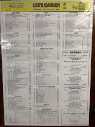 Menu at Lee's Garden fast food, Liphook