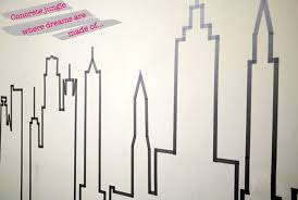 New York Skyline Masking Tape Wall Design Tape Wall Art Masking Tape Wall Tape Wall