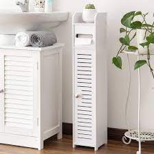 The craftsmanship is superb and kate and justin were so easy to work with. Small Bathroom Storage Corner Floor Cabinet With Doors And Shelves Thin Toilet Vanity Cabinet Narrow Bath Sink Organizer Towel Storage Shelf For Paper Holder White By Aojezor Walmart Com Walmart Com