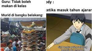 6 Meme Lucu Murid Yang Suka Duduk Di Belakang Bikin Nostalgia Hot Liputan6 Com
