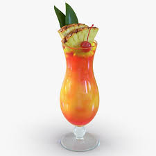 3d Mai Tai Cocktail Model Mai Tai Vector Patterns Design Cocktails