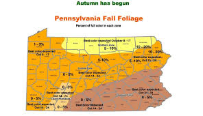 Map When Pennsylvanias Leaves Will Be The Most Colorful