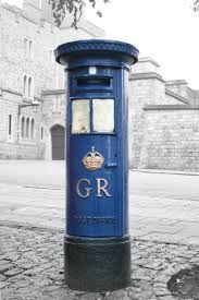 George V Blue Airmail High Street Windsor With Images Letter Box Post Box Antique Mailbox