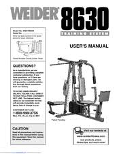 Weider 8630 Training Manuals