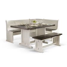 Corner Dining Set Two Tone French Country 3 Piece Corner Dining Set Bourbon County Rc Willey Nook Dining Set Breakfast Nook Dining Set Breakfast Nook Set