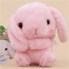 Cute Pink Bunny Rabbit Holding Ear White Bow Plush Toy From Japan Cute Stuffed Animals Cute Plush Plush Toy
