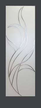 80 primed 1 lite french double door, frosted tempered glass. Decorative Glass Interior Doors Feature A Fire Pattern Acid Etched In Frosted Glass