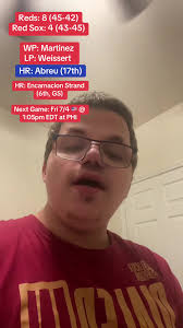 Game 89 Final: CIN 8 BOS 4 #stillnotswept #RedsWin #ATOBTTR #reds #mlb...