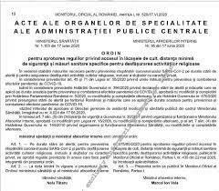Ordinul Cu Regulile De Acces In LÄƒcasele De Cult Publicat In Monitorul Oficial
