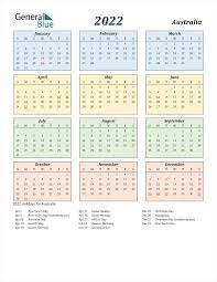 A template provides a basic calendar layout that you can easily adapt for your needs. 2022 Australia Calendar With Holidays