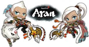 Aran (kr:아란) is one of the six heroes who sealed away the black mage and is the sole warrior of the group. Aran Maplewiki