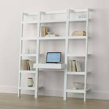 20.2w x 19d (clearance to 2nd shelf: Crate Barrel Three Piece Sawyer Leaning Desk Set Design Plus Gallery