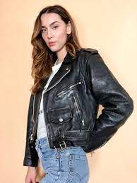 Vintage Womens Leather Motorcycle Jacket M 80 S 90 S Leather Jacket Leather Motorcycle Jacket Women Leather Jacket Girl Vintage Leather Jacket