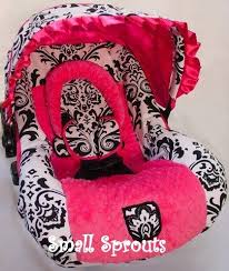 Love This Custom Boutique Black And White Large Damask By Smallsproutsbaby 134 00 Baby Car Seats Pink Infant Car Seat New Baby Products