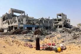 UNRWA headquarters in Gaza City in ...