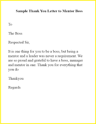 Thank You Letter To Boss Thank You Letter Letter To Boss Thank You Letter Template